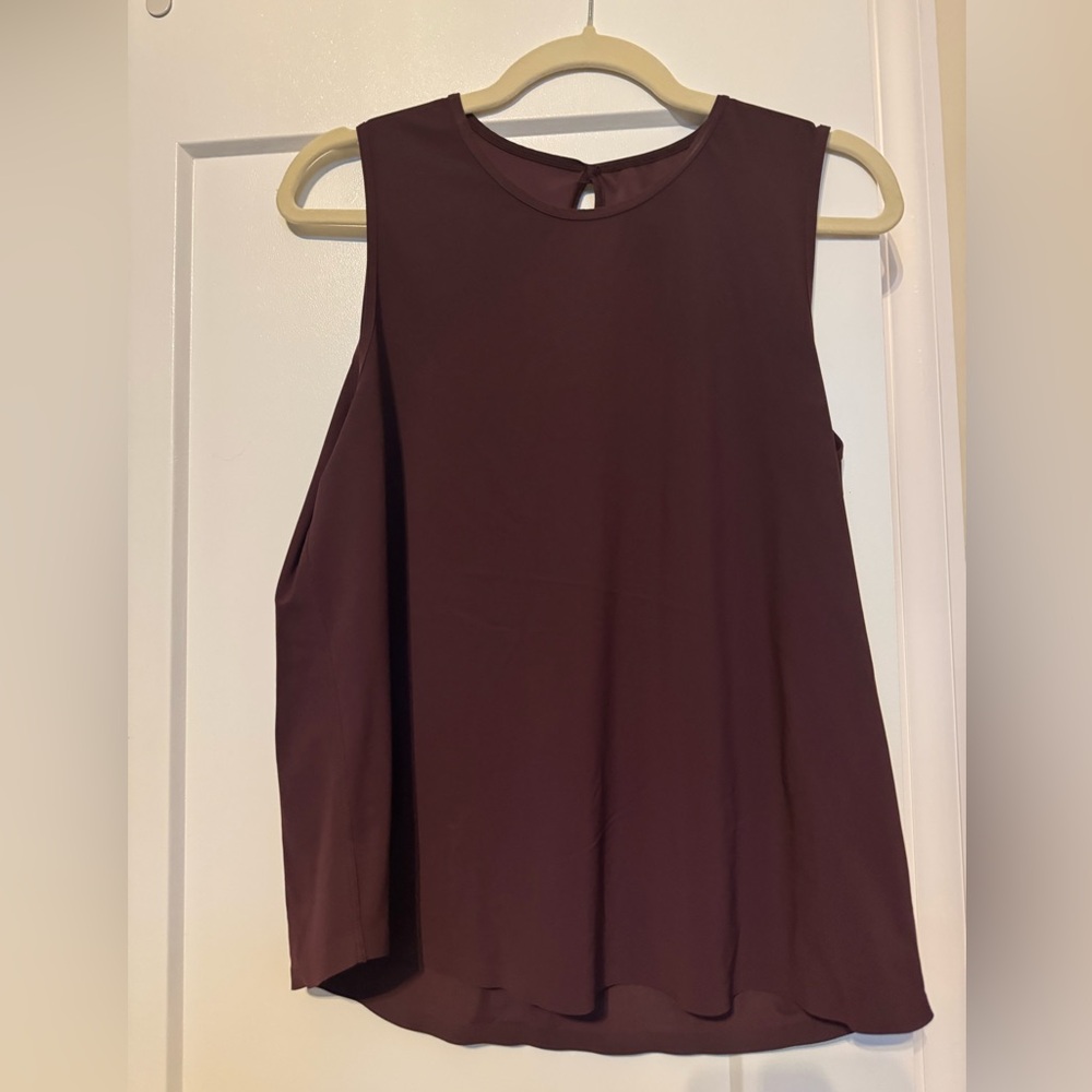 Lululemon Here to There tank Top Deep Plum unknown size Bordeaux Drama slit back